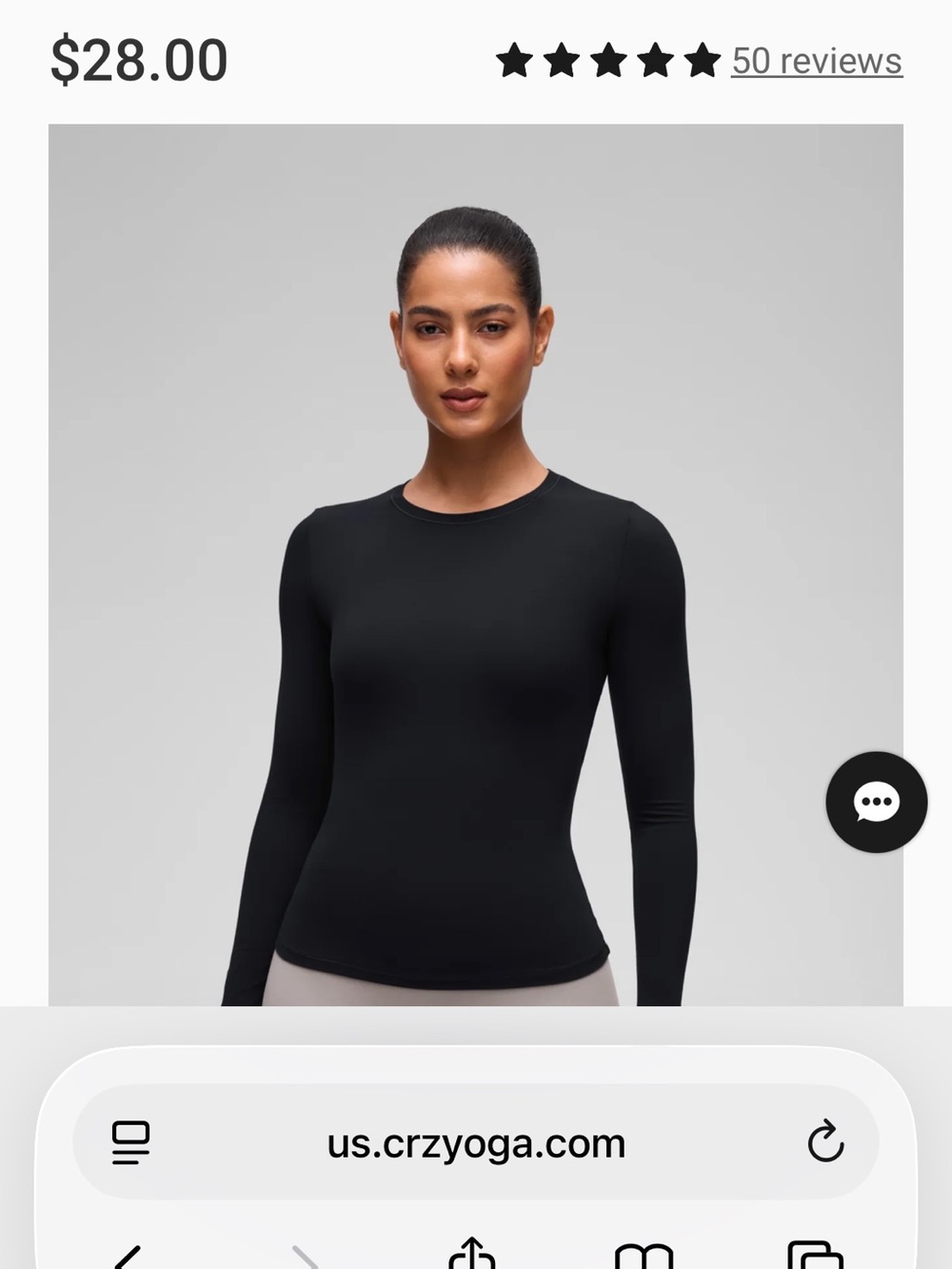 CRZ YOGA Softembrace
Tight Fit Long Sleeve Shirts Black and White Crewneck 2PACK - Picture 5 of 9